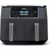 imageNinja DZ201 Foodi 6in1 2Basket Air Fryer with DualZone Technology 8Quart Capacity and a Dark Grey Stainless Finish Dark Grey Stainless RenewedDark Grey Stainless