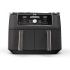 imageNinja DZ401 Foodi 10 Quart 6in1 DualZone XL 2Basket Air Fryer with 2 Independent Frying Baskets Match Cook ampamp Smart Finish to Roast Broil Dehydrate ampamp More for Quick Grey Renewed10Quart Ninja DZ401 BLACK