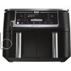 imageNinja DZ550 Foodi 10 Quart 6in1 DualZone Smart XL Air Fryer with 2 Independent Baskets Smart Cook Thermometer for Perfect Doneness Match Cook ampamp Smart Finish to Roast Dehydrate ampamp More Grey Renewed
