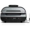 imageNinja FG551BG550 Foodi Smart XL 6in1 Indoor Grill with 4Quart Air Fryer Roast Bake Dehydrate Broil and Leavein Thermometer with Extra Large Capacity and a stainless steel Finish Renewed