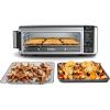 imageNinja Foodi SP101FT102CO Digital Fry Convection Oven Toaster Air Fryer FlipAway for Storage with XL Capacity and a Stainless Steel Finish RenewedSP101