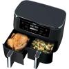 imageNinja RAD300CO Foodi 6in1 10qt XL 2Basket Air Fryer with DualZone Technology Black  Certified Refurbished