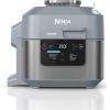 imageNinja SF300C Speedi Rapid Cooker ampamp Air Fryer 6Quart Capacity 10in1 Functions to Bake Roast Sear Saut Slow Cook Souse Vide ampamp More 15Minute Speedi Meals All In One Pot Sea Salt Grey Renewed