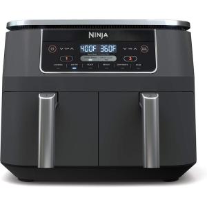 imageNinja DZ201BK Foodi 6in1 2Basket Air Fryer with DualZone Technology 8Quart Capacity Black Stainless Renewed