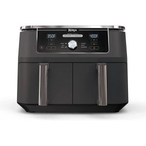 imageNinja DZ401 Foodi 6in1 10qt 2Basket Air Fryer with DualZone Technology Grey Renewed AD350CO