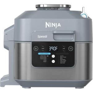 imageNinja Speedi Rapid Cooker ampamp Air Fryer 6Qt Capacity 10in1 Functions to Steam Bake Roast Sear Saut Slow Cook Sous Vide ampamp More 15Minute Speedi Meals All In One Pot Sea Salt Gray RenewedSea Salt Gray