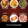 imageNinja Air Fryer Pro XL 6in1 with 65 QT Capacity Max Crisp Air Fry Air Roast Bake Reheat Dehydrate Max Crisp Technology with 450F Nonstick Basket ampamp Crisper Plate Grey AF181 Renewed