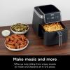 imageNinja Air Fryer Pro XL 6in1 with 65 QT Capacity Max Crisp Air Fry Air Roast Bake Reheat Dehydrate Max Crisp Technology with 450F Nonstick Basket ampamp Crisper Plate Grey AF181 Renewed