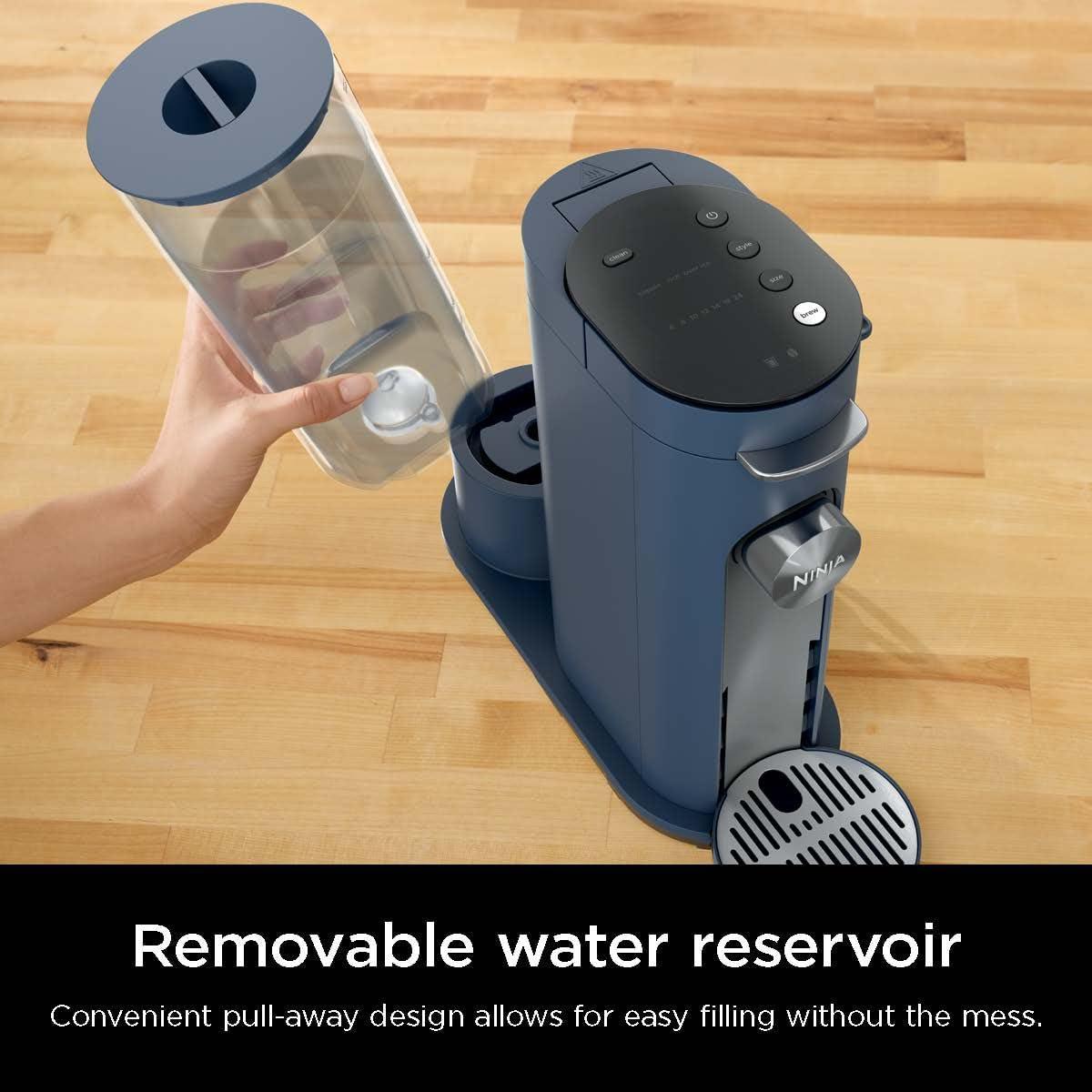 imageNinja Pods ampamp Grounds SingleServe Coffee Maker KCup Pod Compatible 56oz Reservoir 6oz Cup to 24oz Travel Mug Brew Sizes Iced Coffee Maker Blue PB041BLNavy