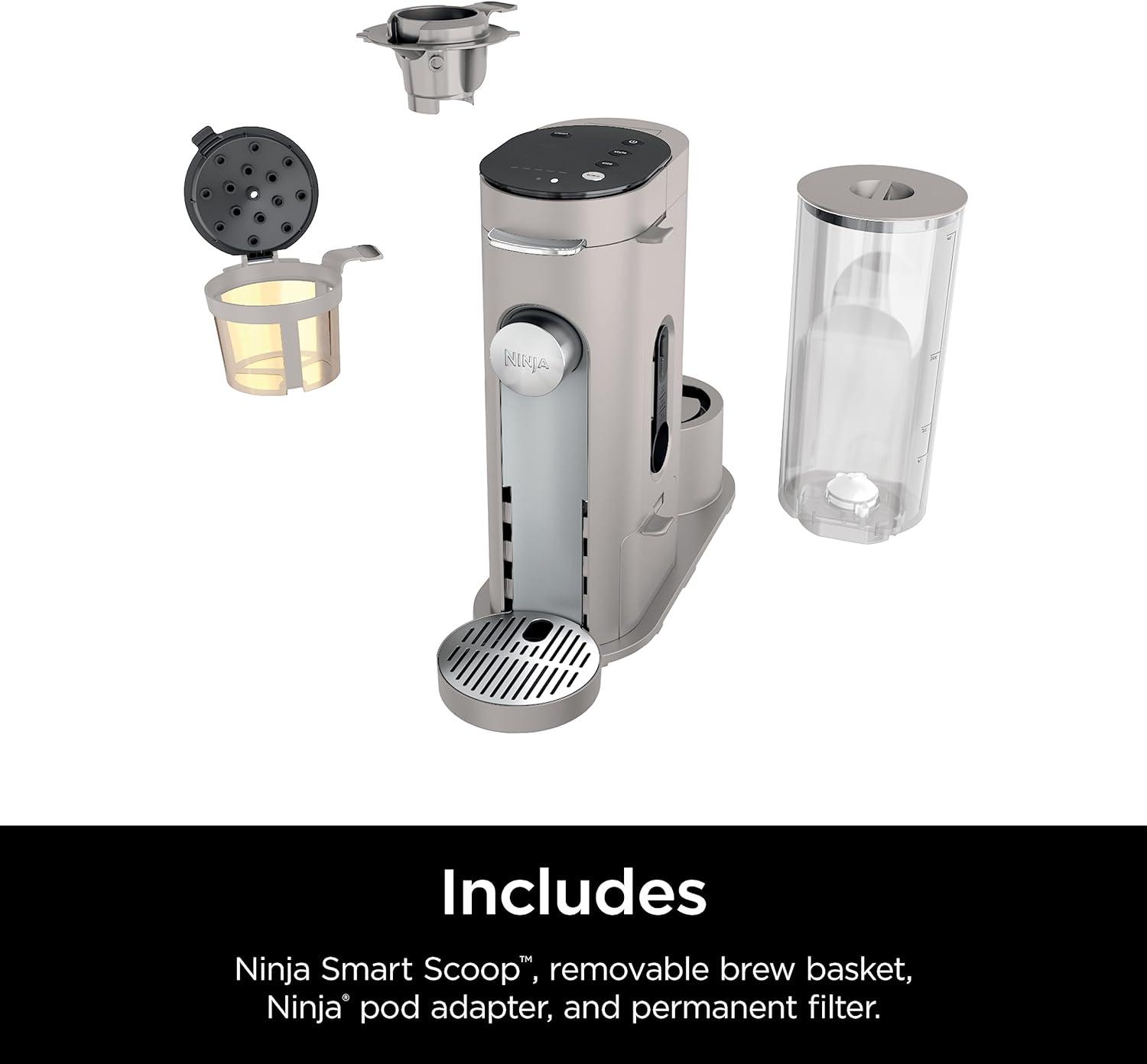 imageNinja Pods ampamp Grounds SingleServe Coffee Maker KCup Pod Compatible 56oz Reservoir 6oz Cup to 24oz Travel Mug Brew Sizes Iced Coffee Maker Blue PB041BLStone
