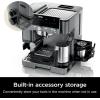 imageNinja Luxe Caf Pro Series Espresso Machine Drip Coffee Cold Brew Hot Water Integrated Tamper Builtin Grinder HandsFree Frother for Cappuccinos Lattes Americanos Dairy or NonDairy ES701Gunmetal