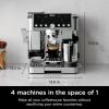 imageNinja Luxe Caf Pro Series Espresso Machine Drip Coffee Cold Brew Hot Water Integrated Tamper Builtin Grinder HandsFree Frother for Cappuccinos Lattes Americanos Dairy or NonDairy ES701Stainless Steel