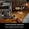 imageNinja Luxe Caf Pro Series Espresso Machine Drip Coffee Cold Brew Hot Water Integrated Tamper Builtin Grinder HandsFree Frother for Cappuccinos Lattes Americanos Dairy or NonDairy ES701Gunmetal