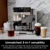 imageNinja Luxe Caf Pro Series Espresso Machine Drip Coffee Cold Brew Hot Water Integrated Tamper Builtin Grinder HandsFree Frother for Cappuccinos Lattes Americanos Dairy or NonDairy ES701Stainless Steel