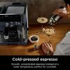 imageNinja Luxe Caf Pro Series Espresso Machine Drip Coffee Cold Brew Hot Water Integrated Tamper Builtin Grinder HandsFree Frother for Cappuccinos Lattes Americanos Dairy or NonDairy ES701Cyberspace