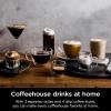 imageNinja Luxe Caf Pro Series Espresso Machine Drip Coffee Cold Brew Hot Water Integrated Tamper Builtin Grinder HandsFree Frother for Cappuccinos Lattes Americanos Dairy or NonDairy ES701Stainless Steel