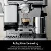 imageNinja Luxe Caf Pro Series Espresso Machine Drip Coffee Cold Brew Hot Water Integrated Tamper Builtin Grinder HandsFree Frother for Cappuccinos Lattes Americanos Dairy or NonDairy ES701Stainless Steel