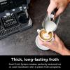 imageNinja Luxe Caf Pro Series Espresso Machine Drip Coffee Cold Brew Hot Water Integrated Tamper Builtin Grinder HandsFree Frother for Cappuccinos Lattes Americanos Dairy or NonDairy ES701Cyberspace