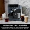 imageNinja Luxe Caf Pro Series Espresso Machine Drip Coffee Cold Brew Hot Water Integrated Tamper Builtin Grinder HandsFree Frother for Cappuccinos Lattes Americanos Dairy or NonDairy ES701Cyberspace