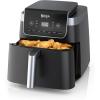 imageNinja  Air Fryer  5 QT Capacity  5in1 Air Fry Bake Roast Reheat ampamp Dehydrate  Air Crisp Technology  Nonstick Basket ampamp Crisper Plate  Grey  AF142Black