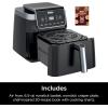 imageNinja  Air Fryer  5 QT Capacity  5in1 Air Fry Bake Roast Reheat ampamp Dehydrate  Air Crisp Technology  Nonstick Basket ampamp Crisper Plate  Grey  AF142Black