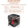 imageNinja  Air Fryer  5 QT Capacity  5in1 Air Fry Bake Roast Reheat ampamp Dehydrate  Air Crisp Technology  Nonstick Basket ampamp Crisper Plate  Grey  AF142Black