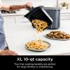 imageNinja Air Fryer Thermometer Roast Bake Air Fry Crisps Broil Reheats Keep Warm 10in1 Fries Frozen Food Veggies and Meat Quick Meals Healthy Meals Less Oil 10 QT Cyberspace DZ550GY