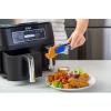 imageNinja DZ100 Foodi 4in1 8qt 2Basket Air Fryer with DualZone Technology DZ100 8qt BLACK Renewed