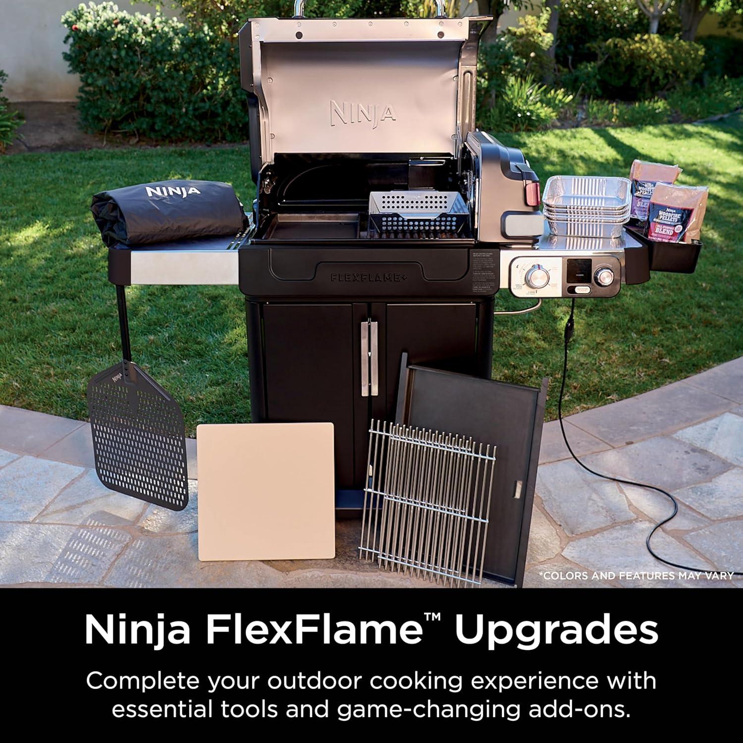 imageNinja FlexFlame Upgrades 16 Artisan Pizza Stone Durable Cordierite Stone 5Minute Pizzas Homemade Artisan Pizza Bread Calzones ampamp More HeatSafe up to 600F XL Surface XSKPGPIZASTN