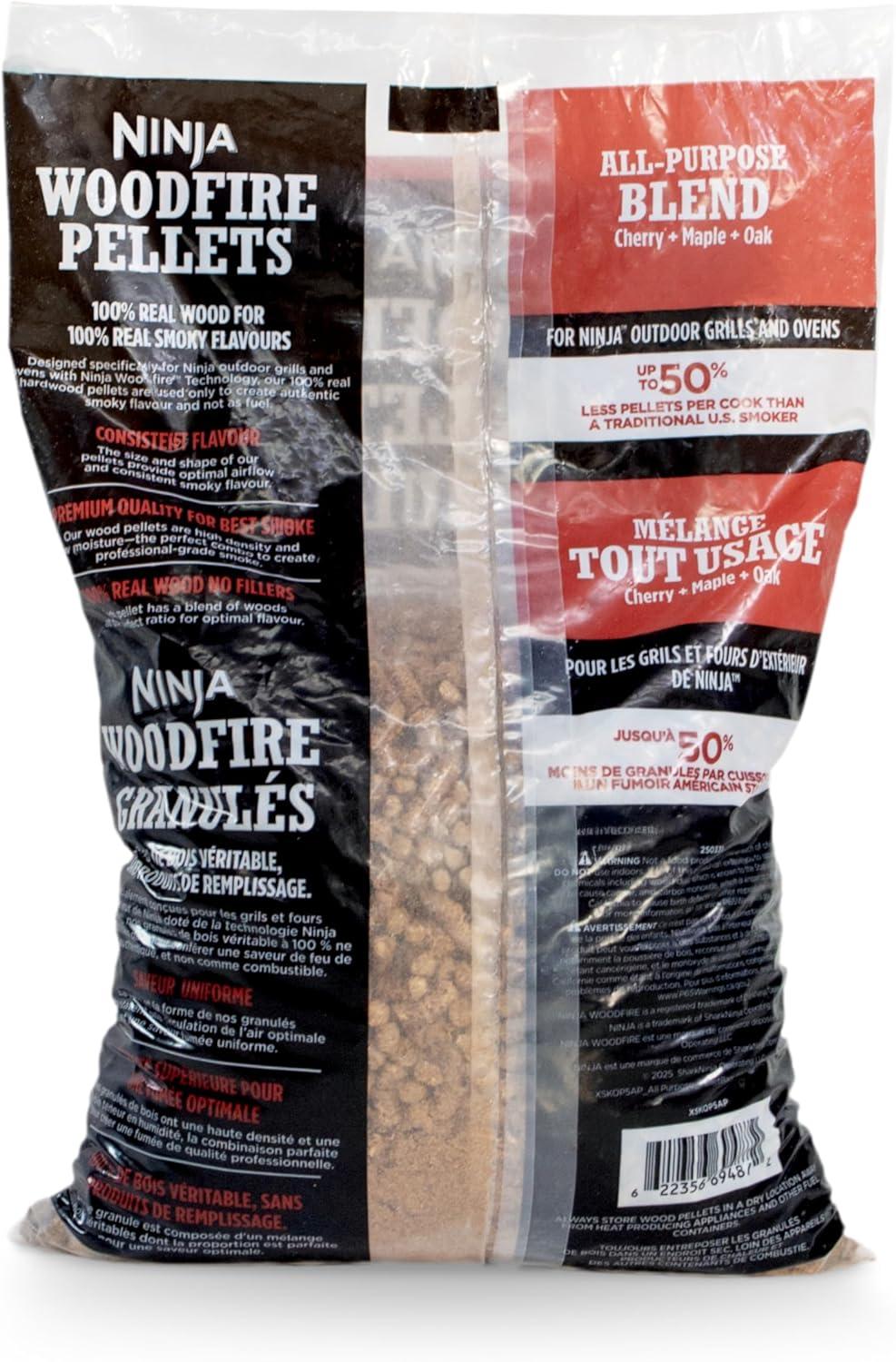 imageNinja Woodfire Pellets All Purpose Blend 5lb Bag 100 Real Wood Only Compatible with Ninja Woodfire Grills ampamp Ovens All Purpose Blend XSKOP5APAll Purpose Blend