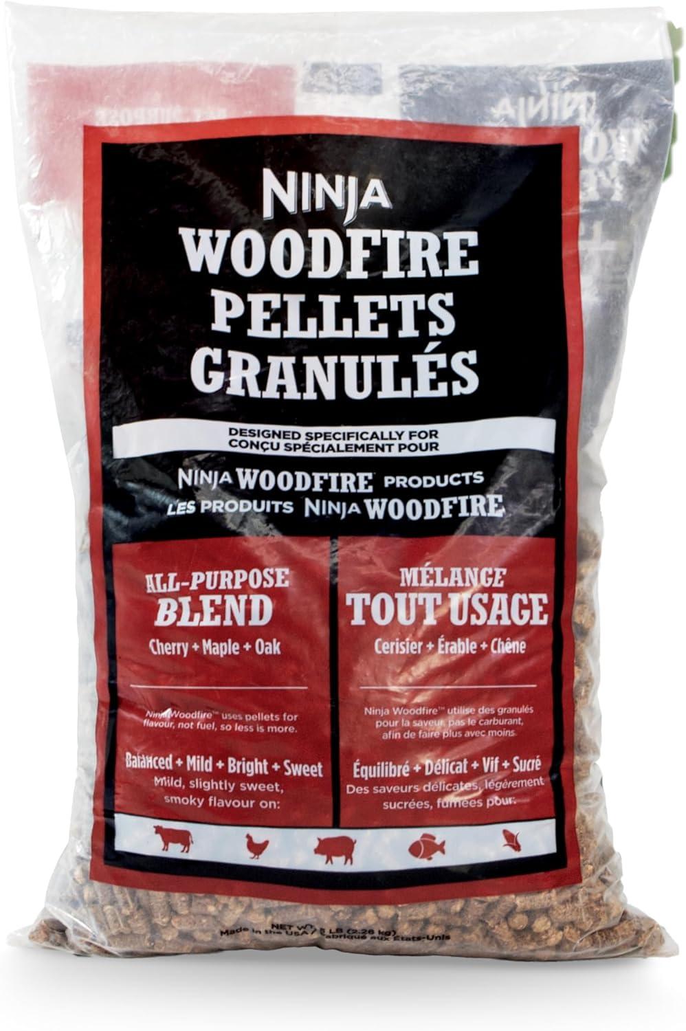 imageNinja Woodfire Pellets All Purpose Blend 5lb Bag 100 Real Wood Only Compatible with Ninja Woodfire Grills ampamp Ovens All Purpose Blend XSKOP5APAll Purpose Blend