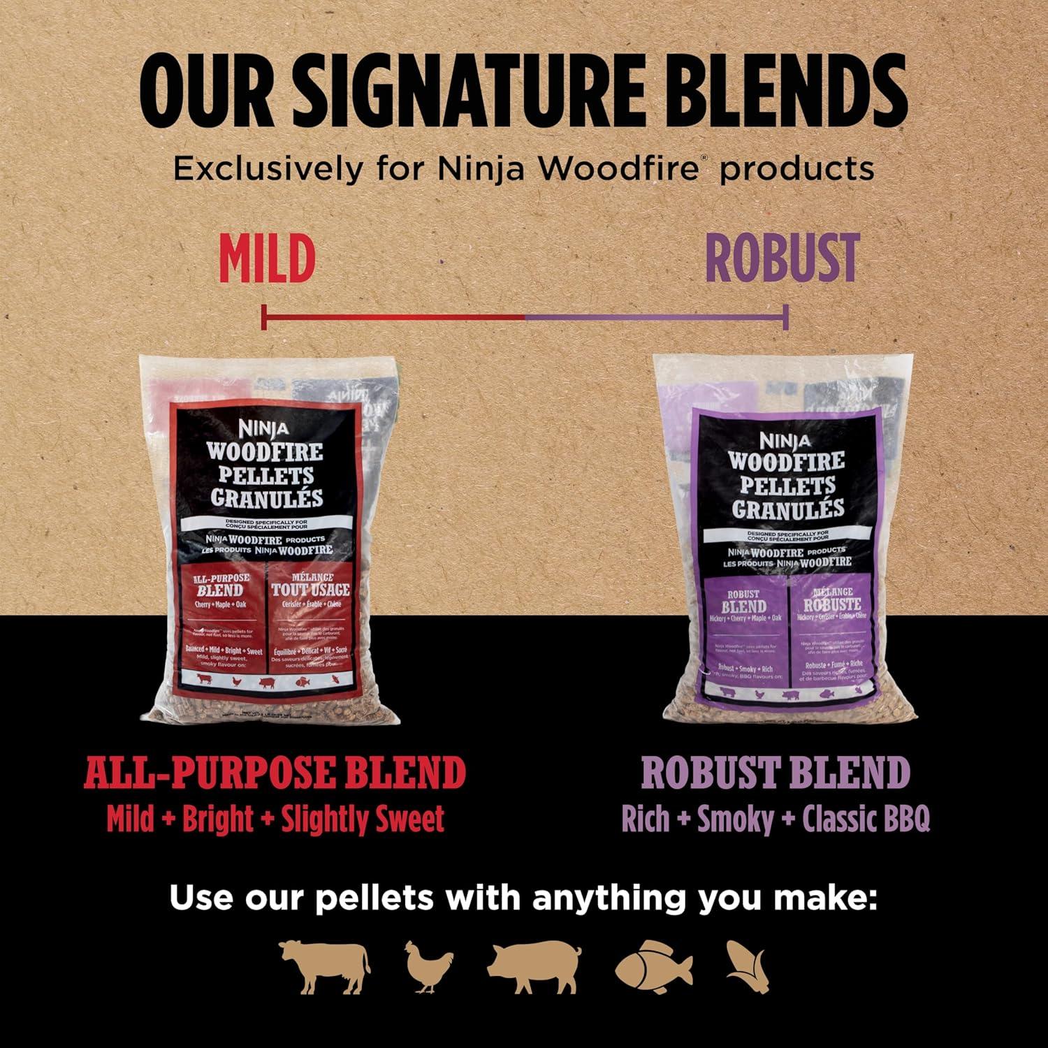 imageNinja Woodfire Pellets All Purpose Blend 5lb Bag 100 Real Wood Only Compatible with Ninja Woodfire Grills ampamp Ovens All Purpose Blend XSKOP5APAll Purpose Blend