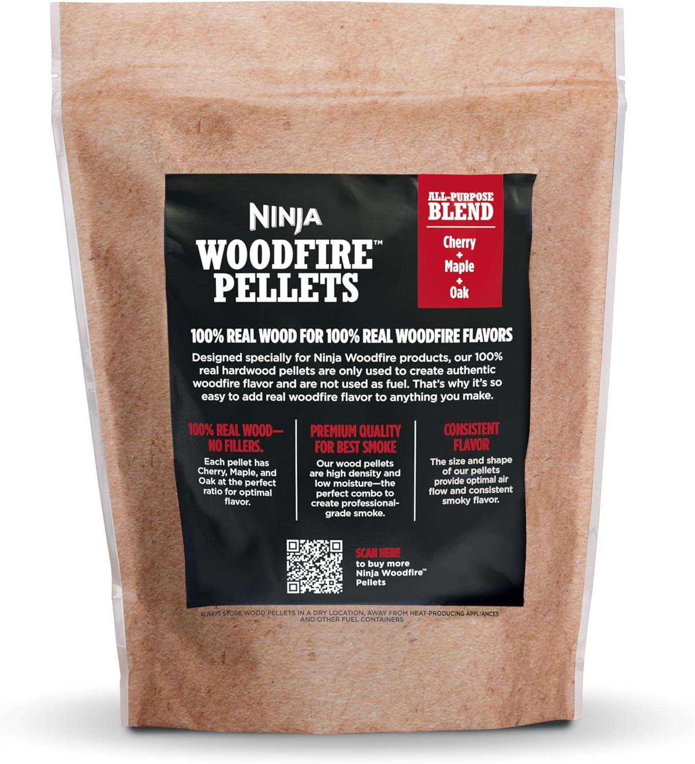 imageNinja Woodfire Pellets All Purpose Blend 5lb Bag 100 Real Wood Only Compatible with Ninja Woodfire Grills ampamp Ovens All Purpose Blend XSKOP5APAll Purpose Blend