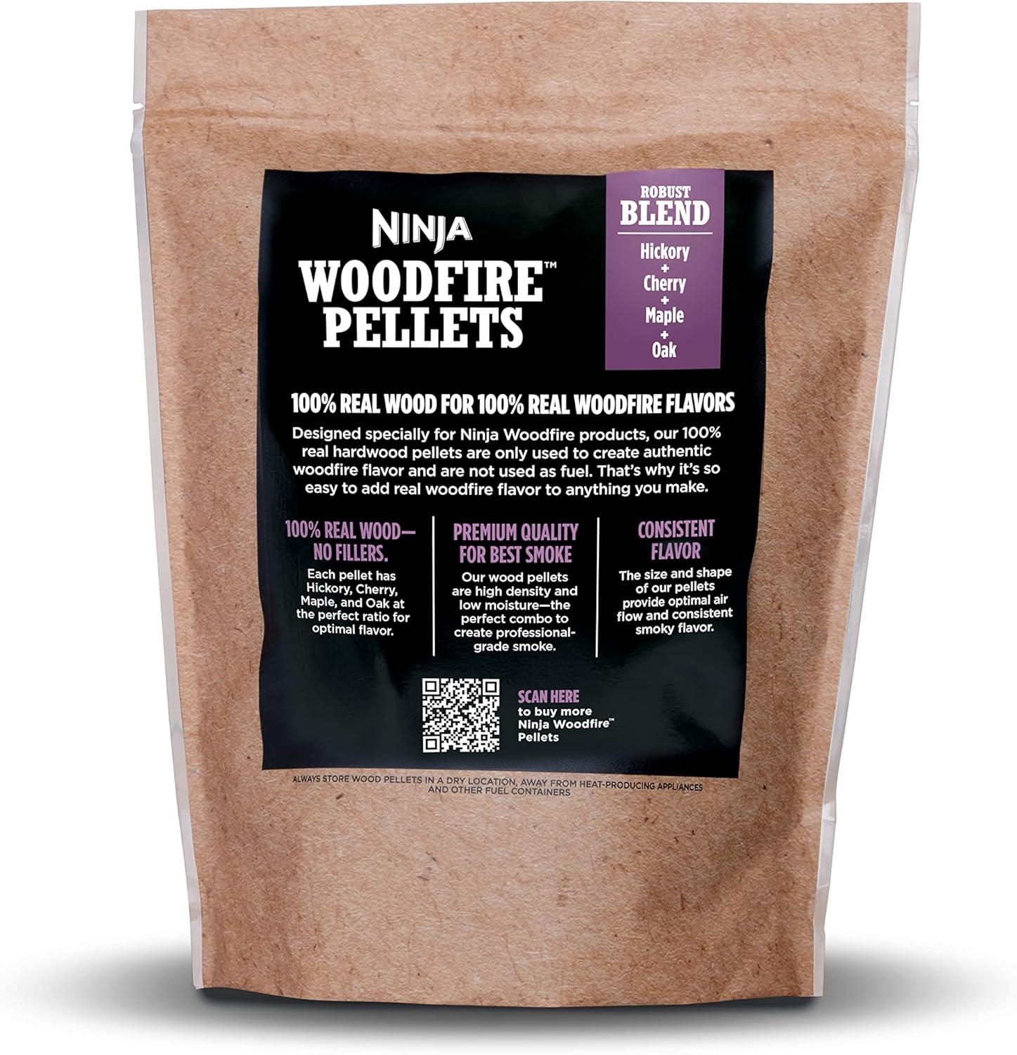 imageNinja Woodfire Pellets All Purpose Blend 5lb Bag 100 Real Wood Only Compatible with Ninja Woodfire Grills ampamp Ovens All Purpose Blend XSKOP5APRobust Blend
