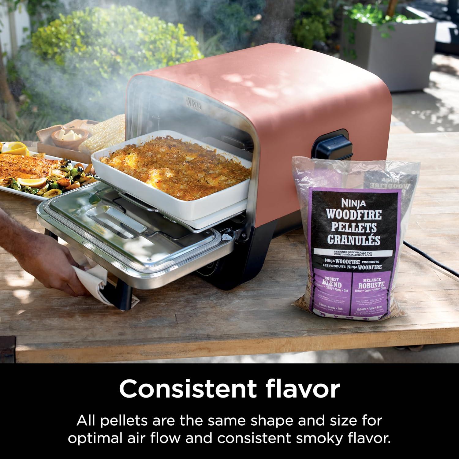 imageNinja Woodfire Pellets Robust Blend 5lb Bag 100 Real Wood Pellets Rich Classic BBQ Smoked Flavors Compatible with All Ninja Woodfire Products XSKOP5R