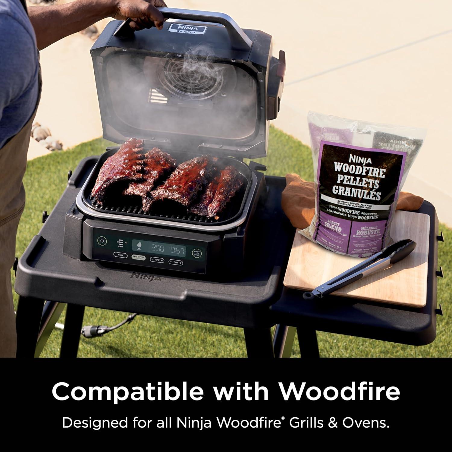 imageNinja Woodfire Pellets Robust Blend 5lb Bag 100 Real Wood Pellets Rich Classic BBQ Smoked Flavors Compatible with All Ninja Woodfire Products XSKOP5R