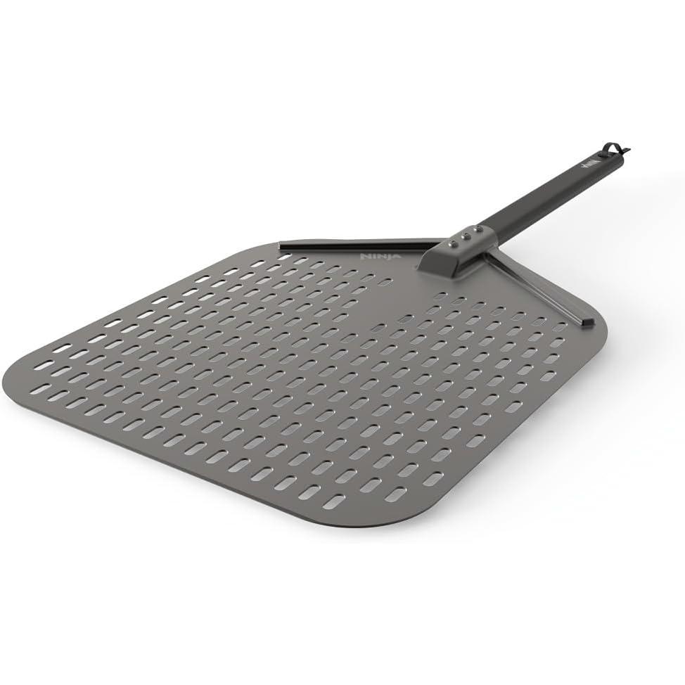 imageNinja FlexFlame Upgrades 16 Perforated Pizza Peel Lightweight Durable Aluminum HeatSafe up to 600F XL Surface XSKXLPIZAPEL