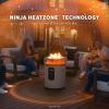 imageNinja Fireside360 Outdoor Heater ampamp Fire Pit with 3 Modes  Flame Heat Flame ampamp Heat Portable for Patio Deck Camping Beach Easy Control Flames and Heat Push to Start Ignition Black OF101BK