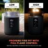 imageNinja Fireside360 Outdoor Heater ampamp Fire Pit with 3 Modes  Flame Heat Flame ampamp Heat Portable for Patio Deck Camping Beach Easy Control Flames and Heat Push to Start Ignition Black OF101BK