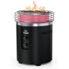 imageNinja Fireside360 Outdoor Heater ampamp Fire Pit with 3 Modes  Flame Heat Flame ampamp Heat Portable for Patio Deck Camping Beach Easy Control Flames and Heat Push to Start Ignition Black OF101BK