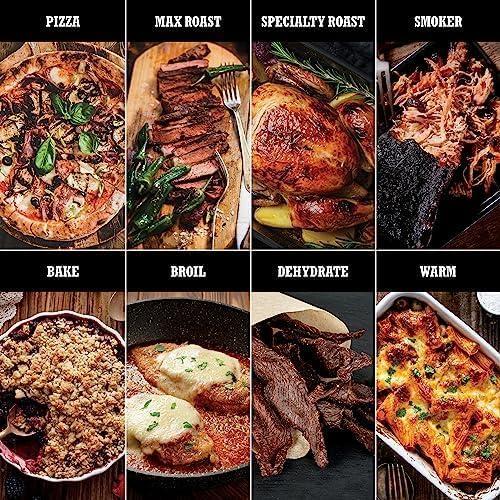 imageNinja OO101 Woodfire 8in1 Outdoor Oven Pizza Oven 700F BBQ Smoker Portable Electric Terracotta Red with XSKOPPL Pizza PeelXSKOCVR Cover  XSKOP2R Woodfire PelletsStarter Oven  Cover  Peel  Pellets