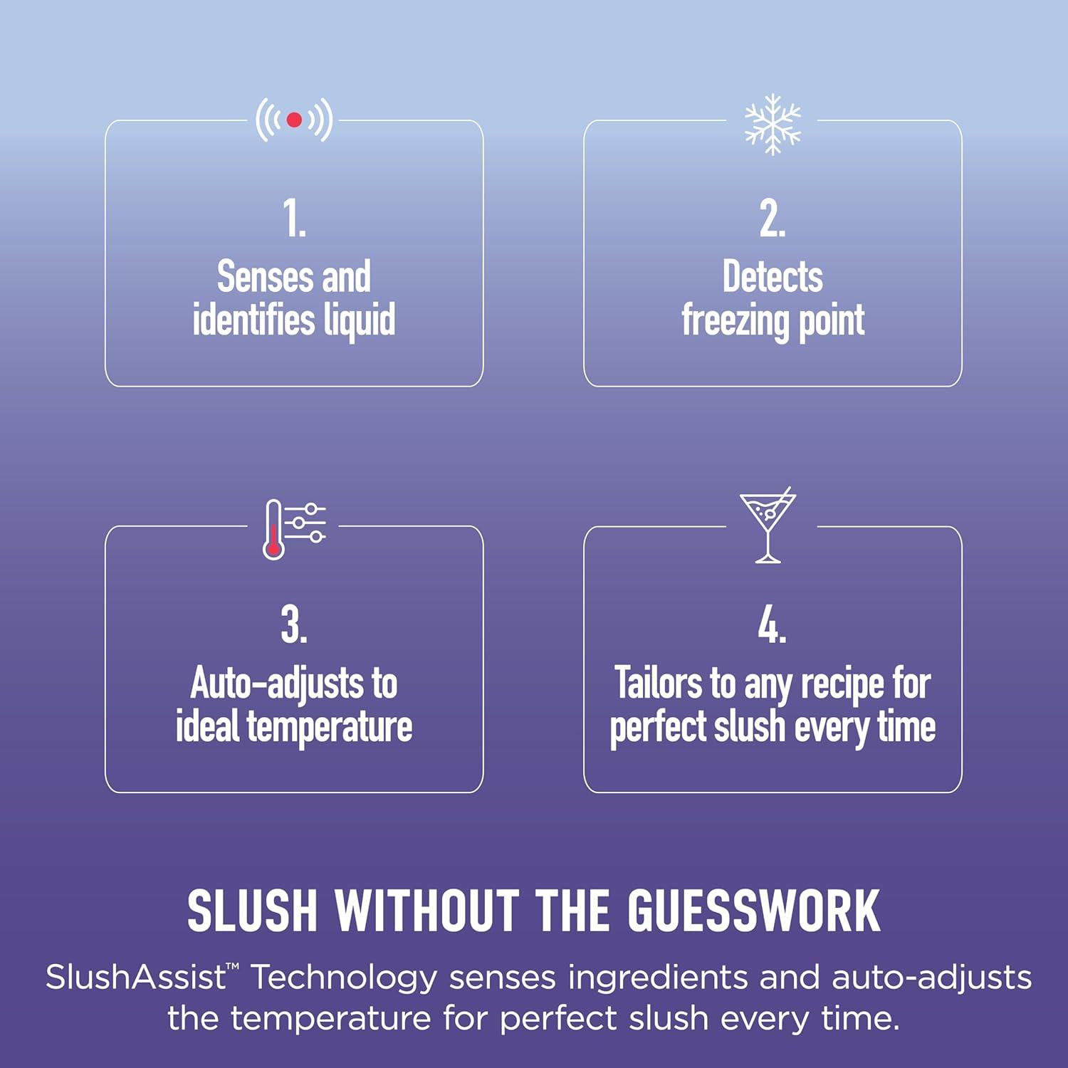 imageNinja SLUSHi MaxXXL Smart Frozen Drink Maker No Ice Needed  IngredientSensing Technology  6 Programs  Perfect Temp ampamp Texture up to 12 hours  PartySized 150oz Capacity  Soft Sage  FS605SG