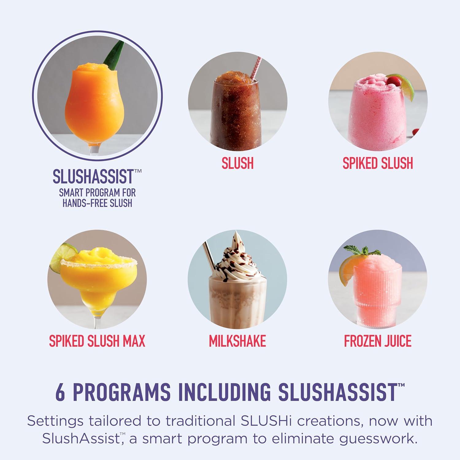 imageNinja SLUSHi MaxXXL Smart Frozen Drink Maker No Ice Needed  IngredientSensing Technology  6 Programs  Perfect Temp ampamp Texture up to 12 hours  PartySized 150oz Capacity  Soft Sage  FS605SG