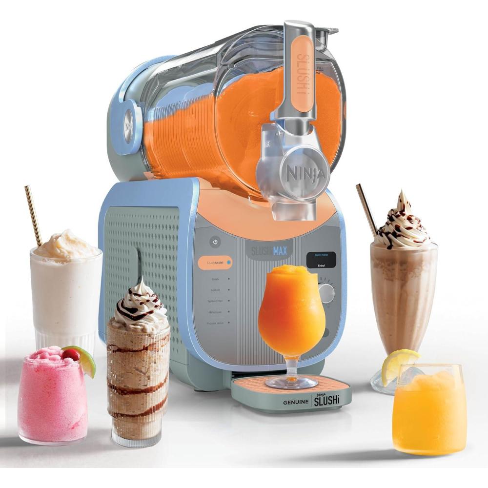 imageNinja SLUSHi MaxXXL Smart Frozen Drink Maker No Ice Needed  IngredientSensing Technology  6 Programs  Perfect Temp ampamp Texture up to 12 hours  PartySized 150oz Capacity  Soft Sage  FS605SG