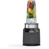 imageNinja BN401A Nutri Pro Compact Personal Blender AutoiQ Technology 1100PeakWatts for Frozen Drinks Smoothies Sauces ampamp More With ToGo Cups ampamp Spout Lids Gray