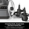 imageNinja BN600 Professional Plus Food Processor 850 Watts 3 Functions for Chopping Slicing ampamp Dough with 9Cup Processor Bowl 3 Blades Food Chute ampamp Pusher Silver