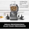 imageNinja BN600 Professional Plus Food Processor 850 Watts 3 Functions for Chopping Slicing ampamp Dough with 9Cup Processor Bowl 3 Blades Food Chute ampamp Pusher Silver