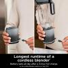 imageNinja Blender Blast Max Cordless Personal Blender for Smoothies Frozen Drinks Ice Crush 22 oz Removable Container Leak Proof Lid BPA Free Dishwasher SafeGrey Fresco