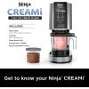 imageNinja CREAMi Ice Cream Maker for Gelato Mixins Milkshakes Sorbet Smoothie Bowls 7 OneTouch Programs with 2 Pint Containers ampamp Lids Compact Size Perfect for Kids Blueberry Mint NC301MTSilver