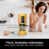 imageNinja CREAMi Ice Cream Maker for Gelato Mixins Milkshakes Sorbet Smoothie Bowls 7 OneTouch Programs with 2 Pint Containers ampamp Lids Compact Size Perfect for Kids Blueberry Mint NC301MTOrange Mango